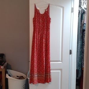 Orange flowery dress